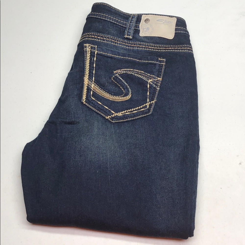 LIKE NEW SILVER SUKI MID PENCIL SKINNY JEANS 14/32x31 ⭐️